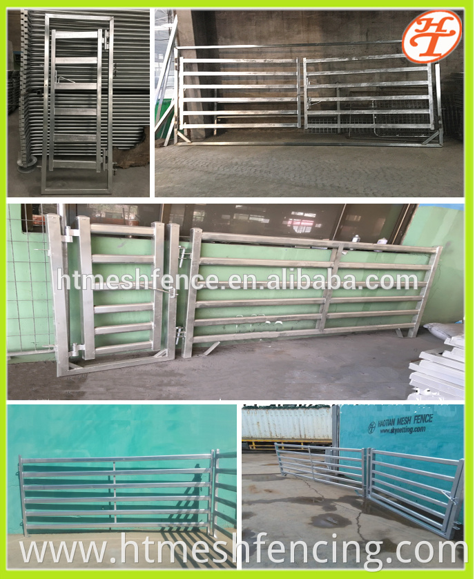 Economic Sheep Yard 1m High 2.9m Long 7 Rails Round or Oval Pipe Panel With New Foot Design